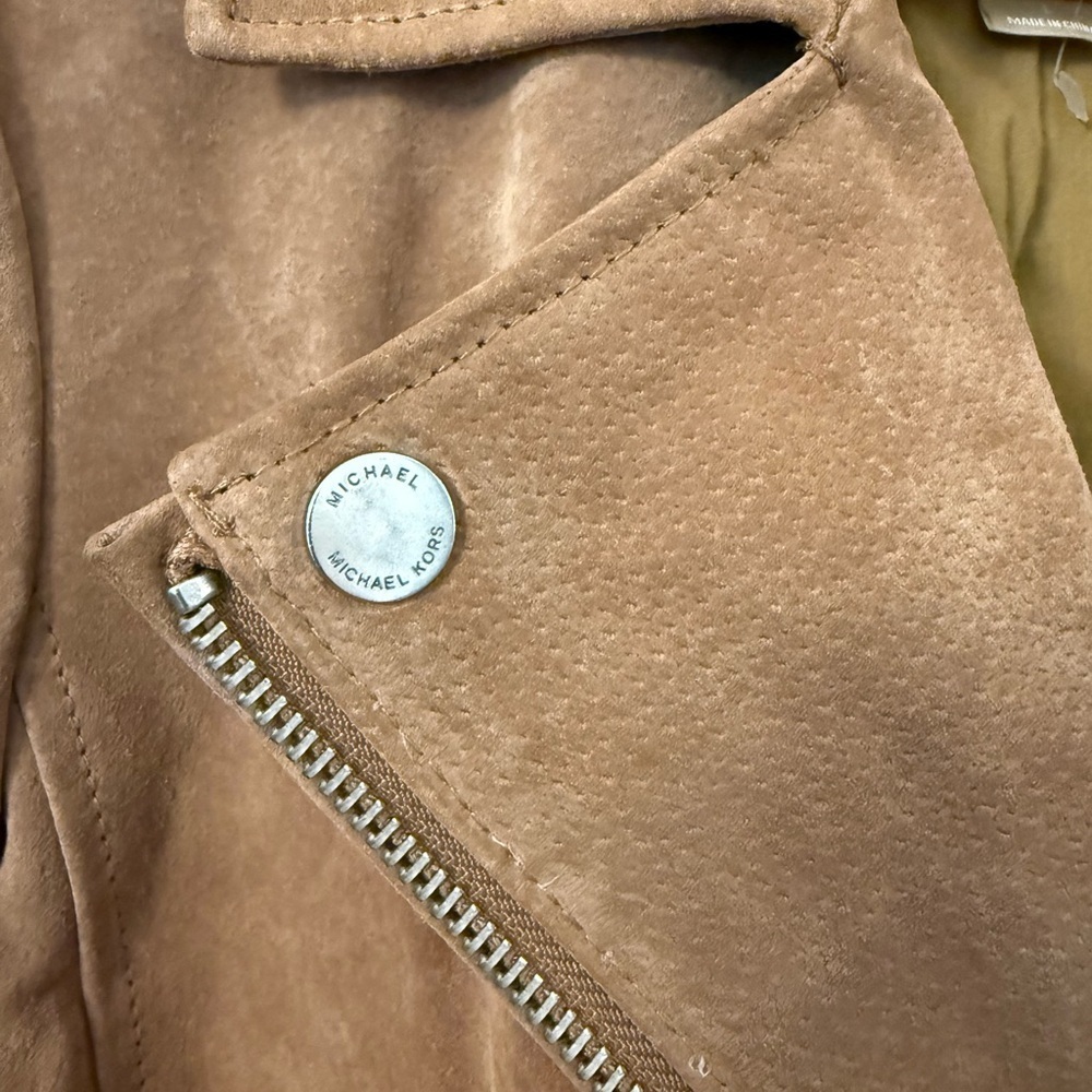 Michael Kors Tan Leather Jacket - Picture 5 of 9